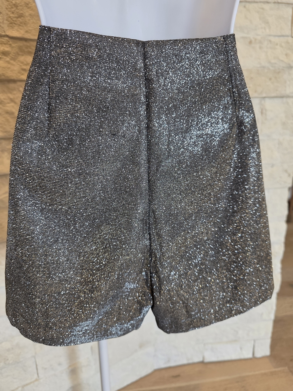 Sparkle Ruffle Mini Skort - Silver - Picture 5 of 8